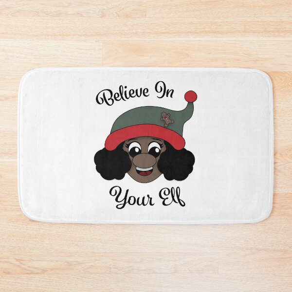 Item preview, Believe in your Elf Black Elf Christmas Self Pun designed and sold by DesignsofWhimsy.
