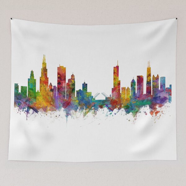 Item preview, Chicago Illinois Skyline designed and sold by ArtPrints.