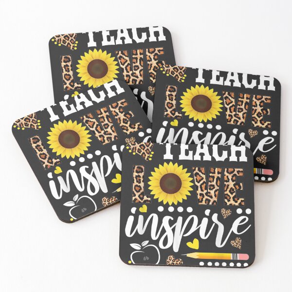 Item preview, TEACH LOVE INSPIRE Teacher Gift Sunflower designed and sold by taydyreo.