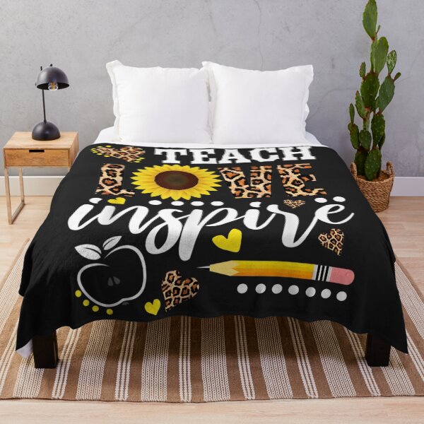 Item preview, TEACH LOVE INSPIRE Teacher Gift Sunflower designed and sold by taydyreo.