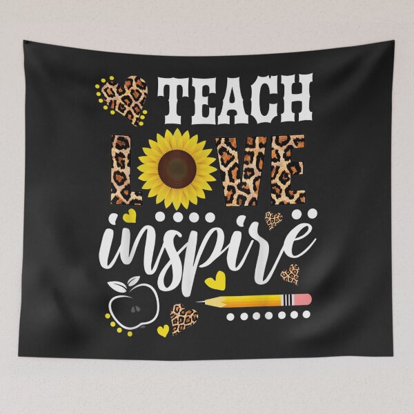 Item preview, TEACH LOVE INSPIRE Teacher Gift Sunflower designed and sold by taydyreo.
