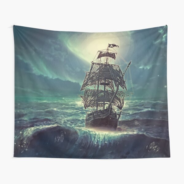 pirate ship tapestry