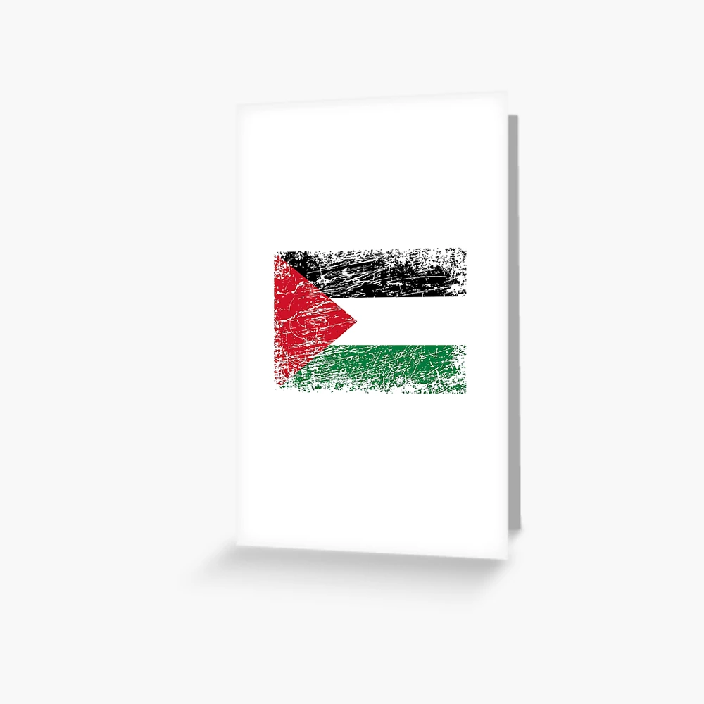 Palestine Palestinian ensign flag used look Greeting Card by GeogDesigns