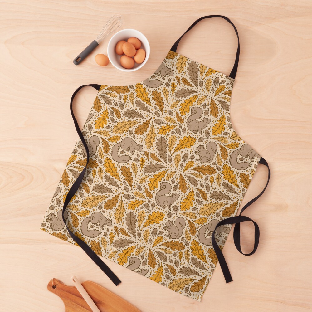 Oak & Squirrels | Animal Nature Pattern Apron