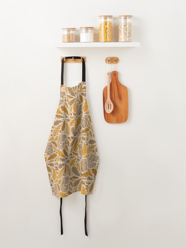 Alternate view of Oak & Squirrels | Animal Nature Pattern Apron