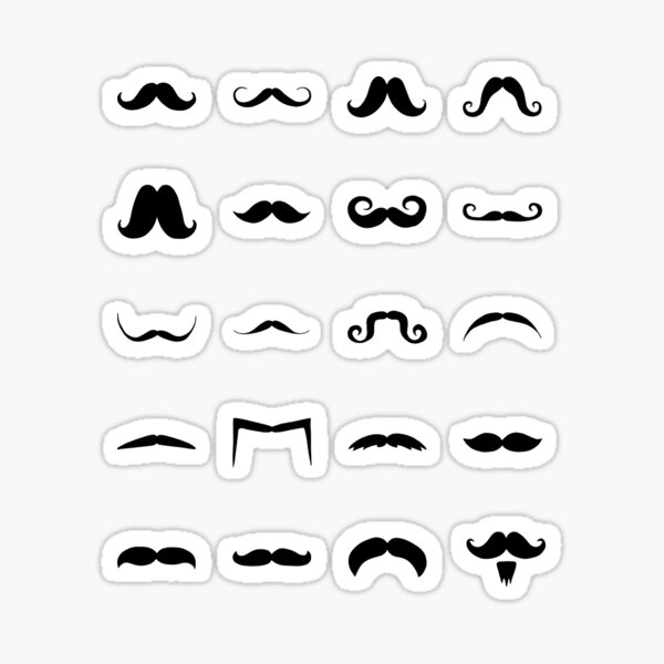 "Mustaches " Sticker for Sale by Lananh Redbubble
