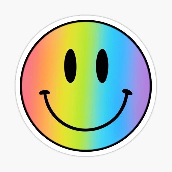 Smiley Face Stickers Rainbow Smiley Face Stickers Sticker 