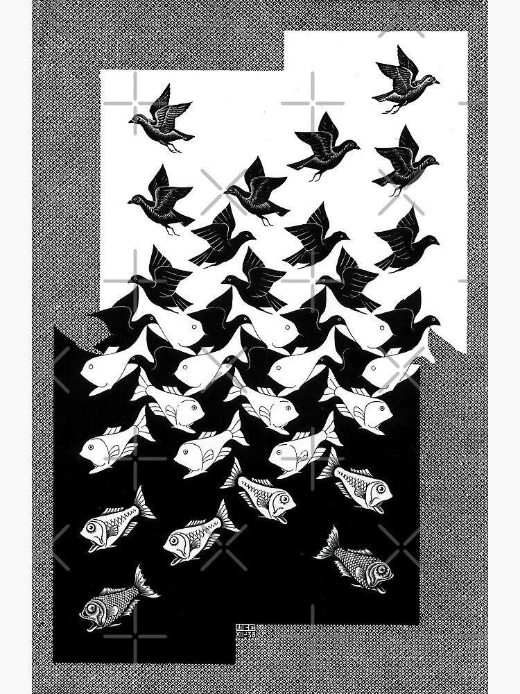 Maurits Cornelis Escher - Sky and Water 2 by Pikokk