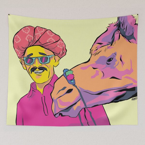 Item preview, Desi Pop Art Camel Herder  designed and sold by anikettrivedi.