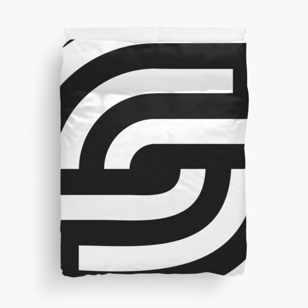 Abstract graphic white modern Duvet Cover