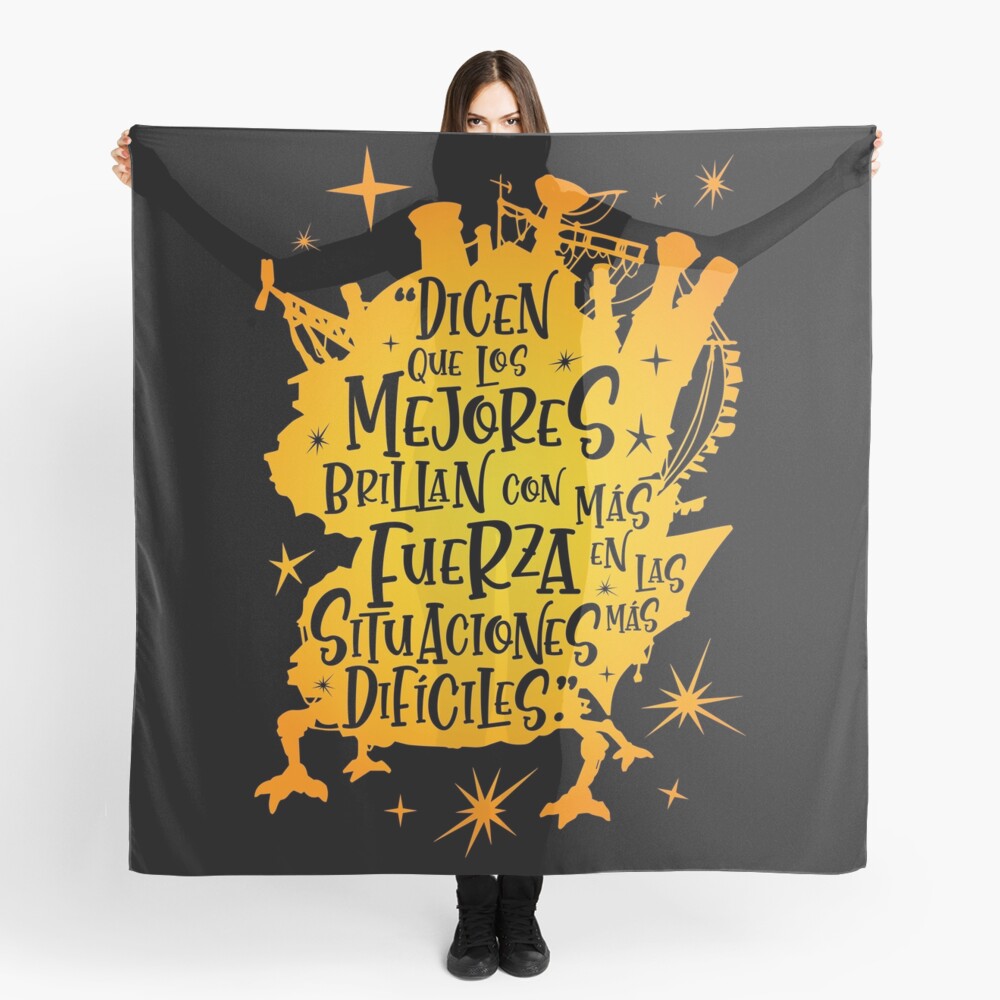 Lettering Moving Castle - They say the best shine brightest in the most  difficult situations. Scarf by VickyEtth