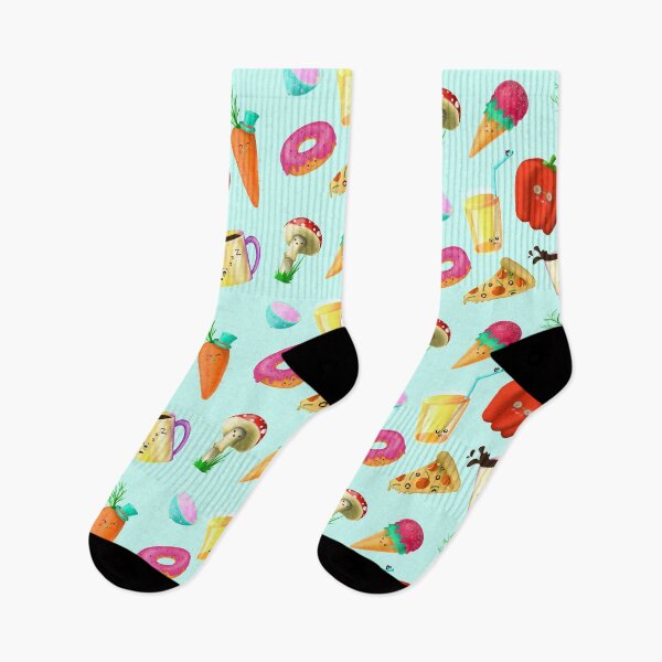 Item preview, Cartoon food pattern designed and sold by Cat N' Doodles.