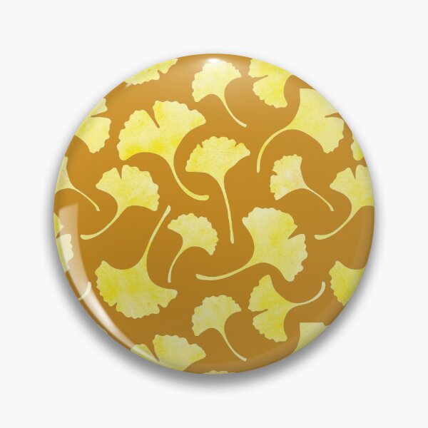 Item preview, Ginkgo Watercolor Leaves Pattern on Orange designed and sold by brittlouise.