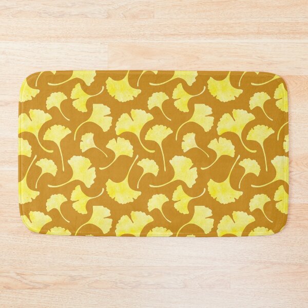 Item preview, Ginkgo Watercolor Leaves Pattern on Orange designed and sold by brittlouise.