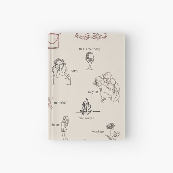 Taylor Swift Folklore Album Collection (Line art) Hardcover Journal
