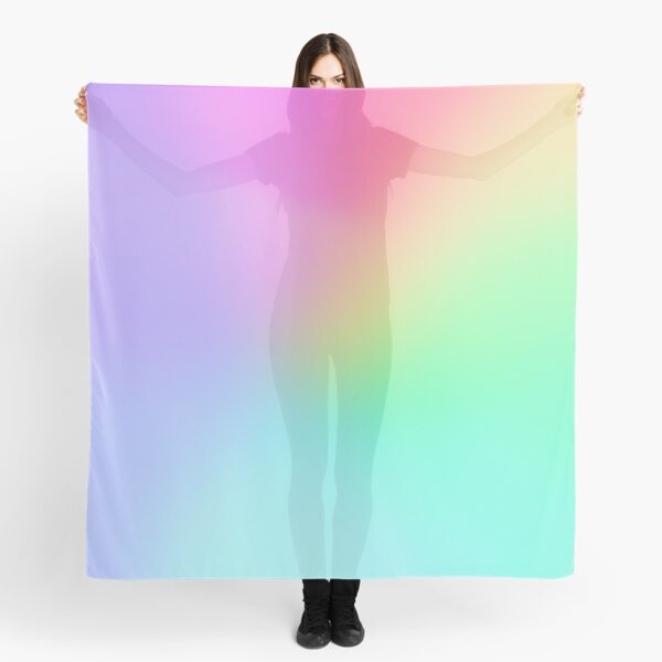 Vivid Prismatic Rainbow Ombre Scarf