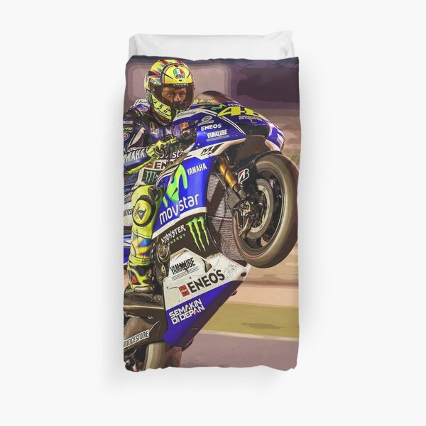 Valentino Rossi haciendo un caballito 3 Resumen Funda nórdica