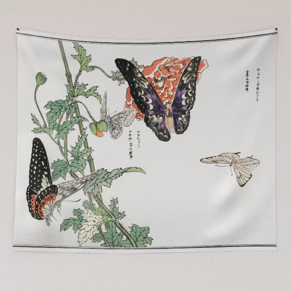 Item preview, Butterflies and plant illustration/Re-design for print product designed and sold by Junsu Lim.