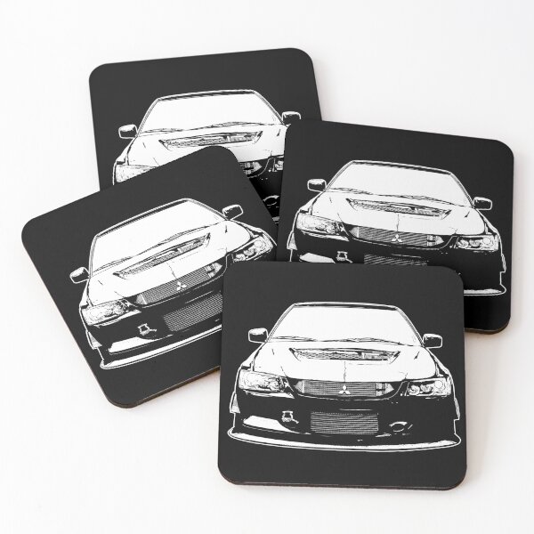Item preview, The Evo IX Front View (Black N White) 1 designed and sold by NawbuSmart.