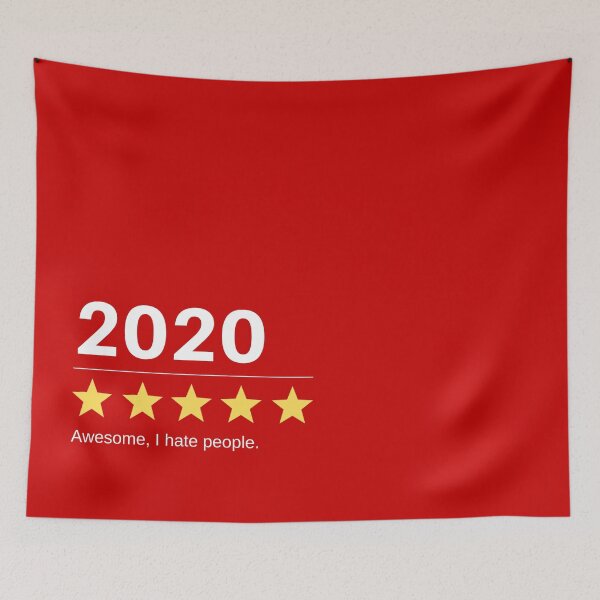 Item preview, 2020: 5 stars, Awesome, I hate people - Red designed and sold by Joe-s.