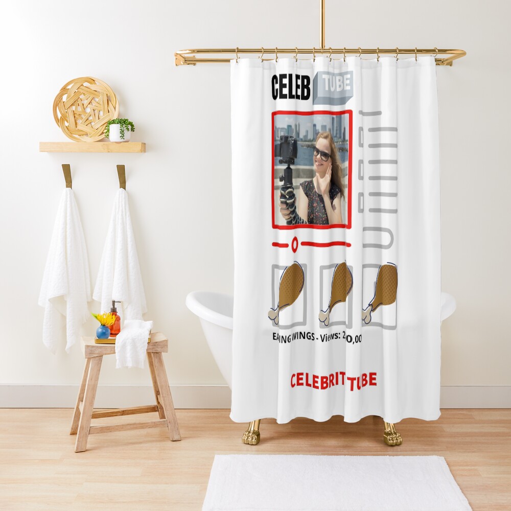 "CELEB TUBE Celebrity Tube" Shower Curtain by theworld2021 Redbubble