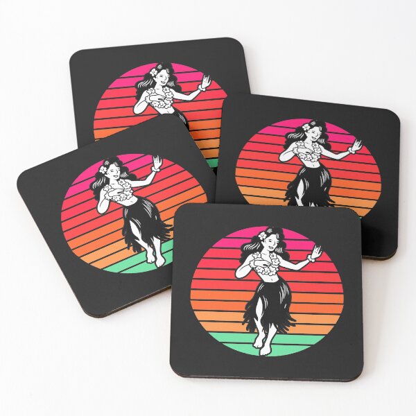 Item preview, hula girl, retro full circle sunset, retro, hawaii, beach, tropical aloha, honolulu, surf designed and sold by prteacool.