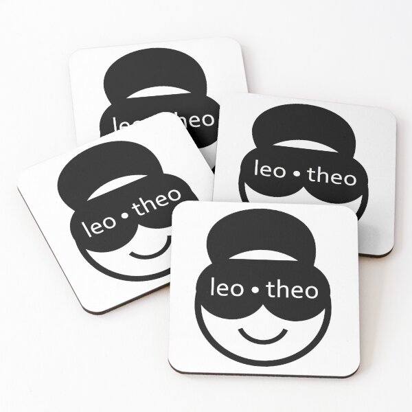 Leo Theo Emoji Smiley Logo  Coasters (Set of 4)
