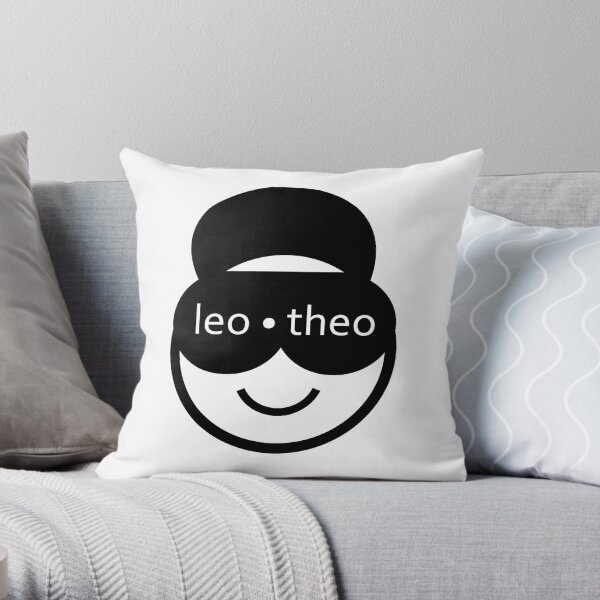 Leo Theo Emoji Smiley Logo Throw Pillow