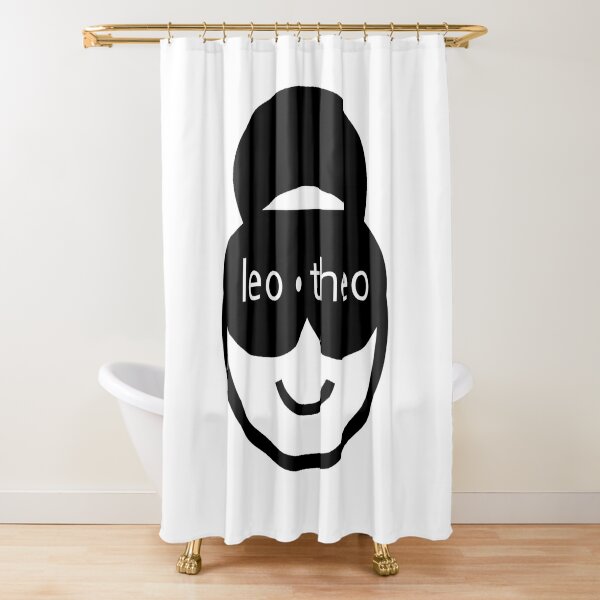 Leo Theo Emoji Smiley Logo  Shower Curtain