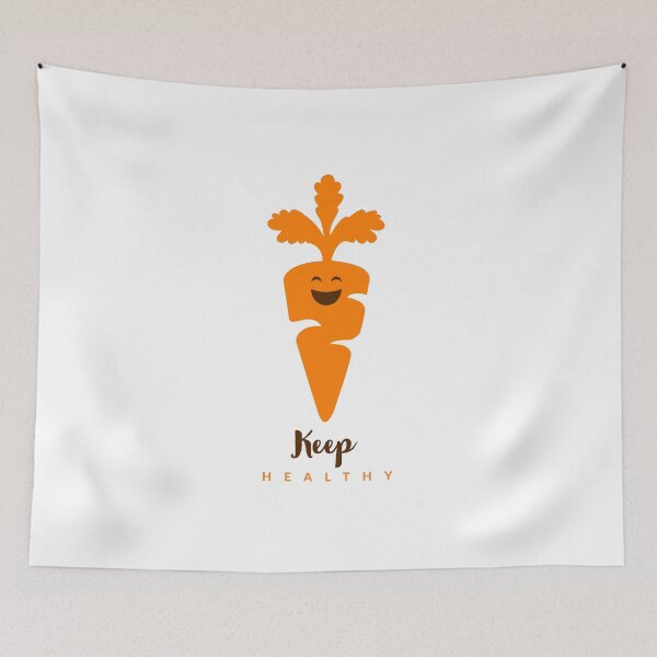 Item preview, KEEP HEALTHY - STICKER - LAPTOP - FUNNY -SMILE CARROT  designed and sold by Tropical Blood.