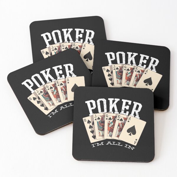 Poker I`m All In Casino Gift Design Coasters (Set of 4)