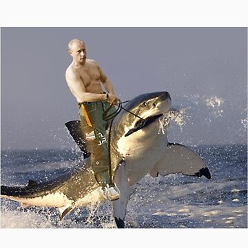 "Putin riding a shark" Women's Relaxed Fit T-Shirt by Frogpen | Redbubble