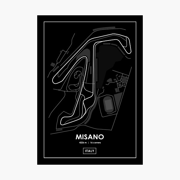 Item preview, MISANO - Italy Track Map WHITE designed and sold by Andrea Anastasio.