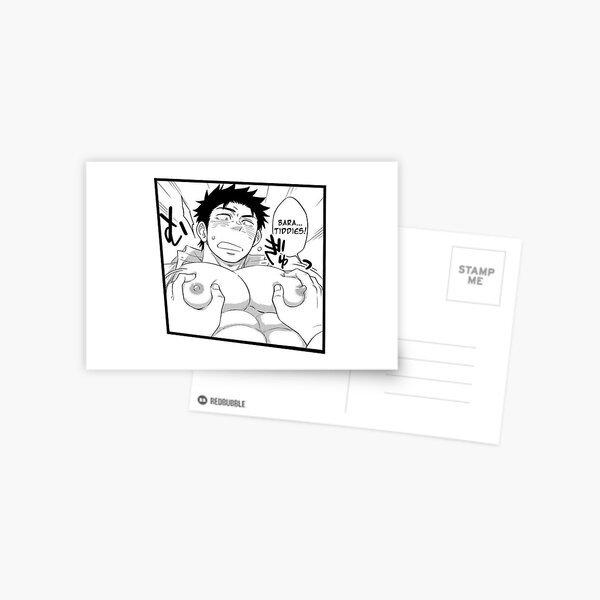"Bara Tiddies!" Manga Panel Postcard
