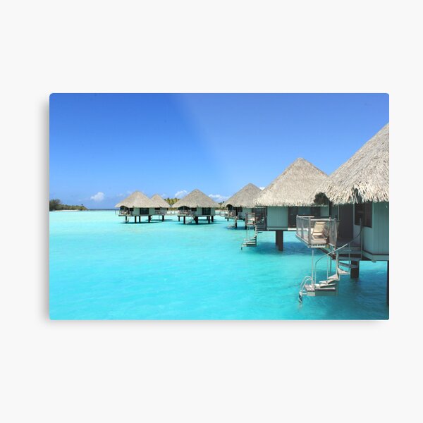 Overwater Bungalows - Le Meriden - Bora Bora Metal Print
