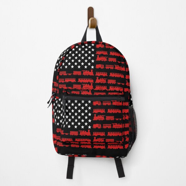 Item preview, Railroad Train Themed American Flag - Train Lover designed and sold by Sandra78.