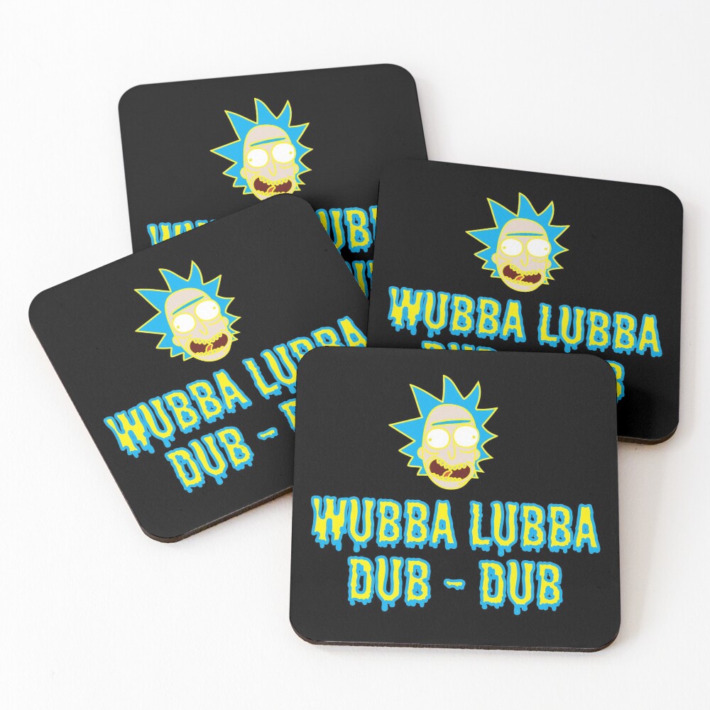 Wubba Lubba Dub Dub - Ricky And Morty Coasters (Set of 4)