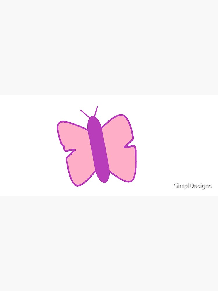 "Pink and Purple Butterfly" Sticker by SimplDesigns Redbubble