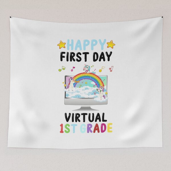 Item preview, Happy First Day Of Virtual 1ST Grade designed and sold by yacine12353.