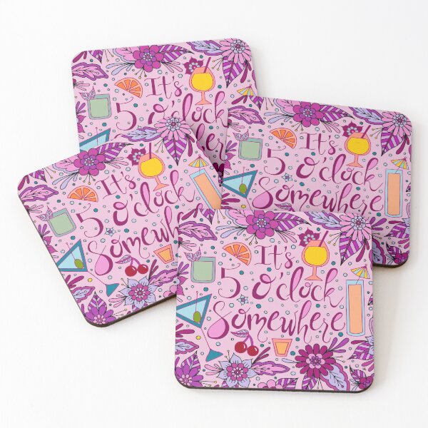 Item preview, It's 5 O'Clock Somewhere Pink Palette | Happy Hour | Party | Celebrate designed and sold by Hilary Leslie.