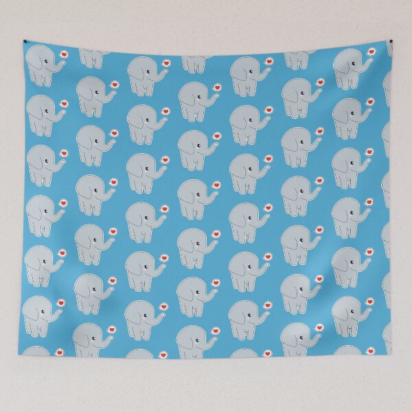 Item preview, Cute Baby Elephant With Heart designed and sold by Adrienn Ecsedi.