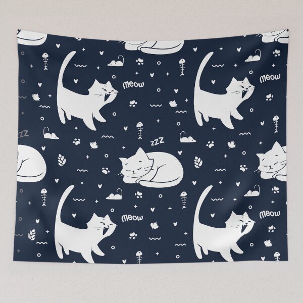 Item preview, Cute Happy  Cat Pattern designed and sold by PickCreation.