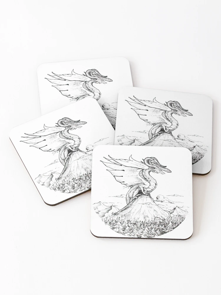 Thumbnail 1 of 5, Coasters (Set of 4), Mountain Ruler designed and sold by HandonPaper.