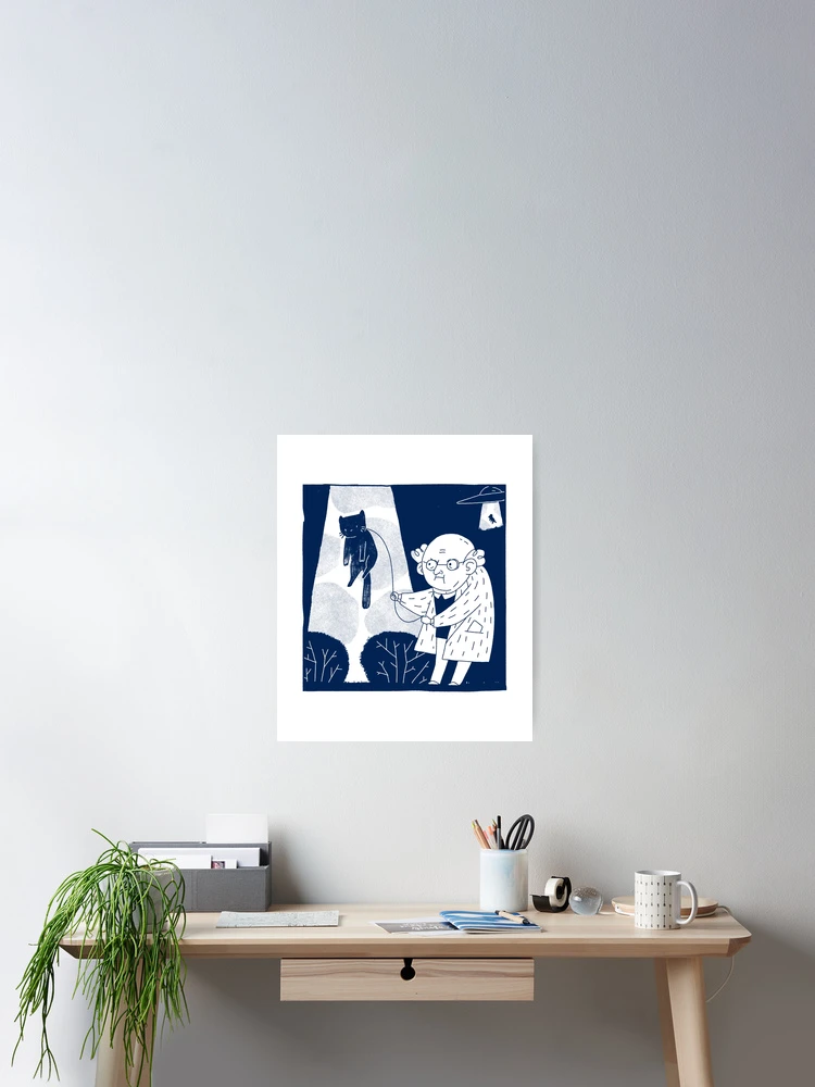 Thumbnail 2 of 3, Poster, Cat Catching UFO designed and sold by Ruthria.