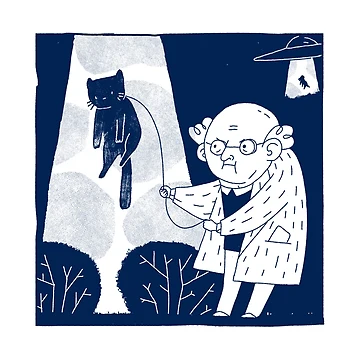 Artwork thumbnail, Cat Catching UFO by Ruthria