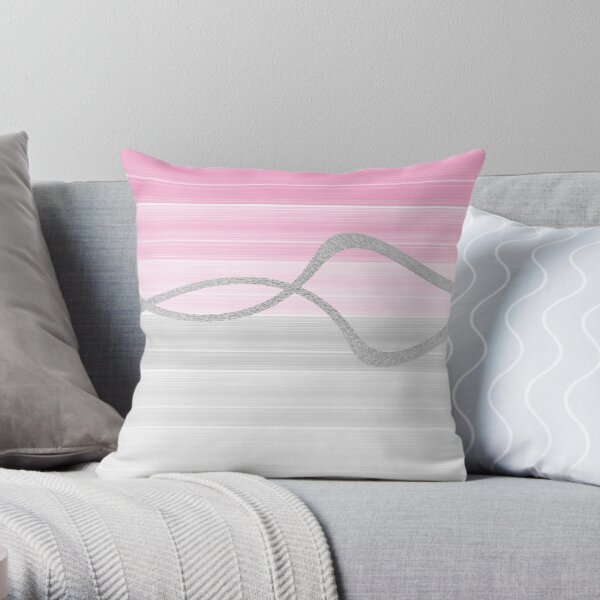 Watercolour Stripe Series 4 Throw Pillow