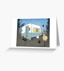 Travel Trailer & Sandhill Crane Greeting Card