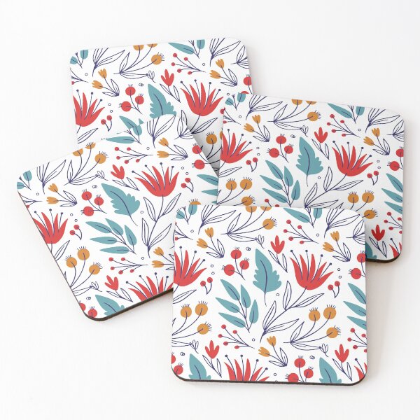 Item preview, Color Flowers & Leaves Pattern designed and sold by SSK Designs.