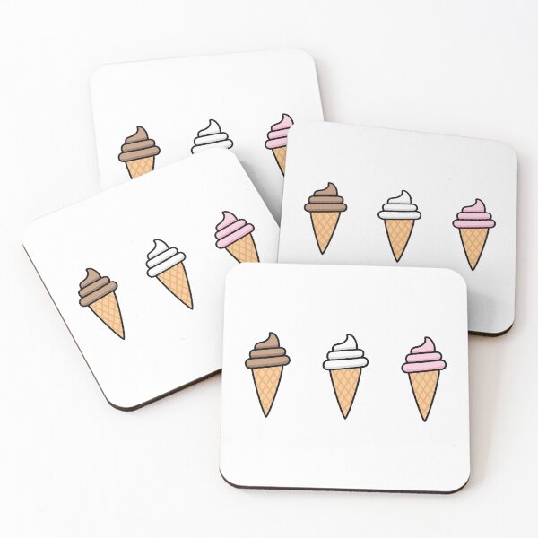 Item preview, Ice Cream Cones: Vanilla, Chocolate & Strawberry  designed and sold by DimensionC169.