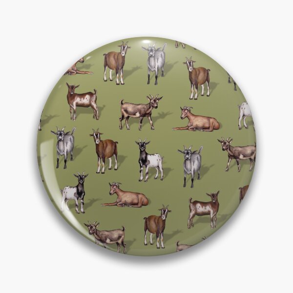Item preview, Tiny Goats on Green - Goat Herd Pattern designed and sold by somecallmebeth.